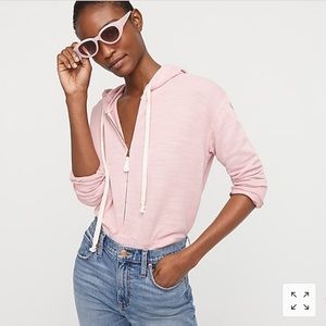 NWT jcrew cropped hoodie in vintage cotton terry